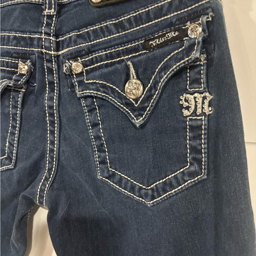 Miss Me Dark Blue Embellished Jeans